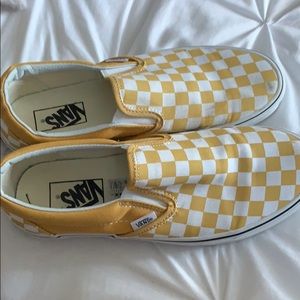 Yellow checkered vans